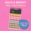 Happy Planner 15-Sheet Sticker Pack for Calendars, Journals, and Planners, Scrapbook Accessories, Classic Size, 725 Stickers Total, Bold & Bright