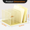 Kuntine.B Desk File Organizer Upright Mesh Desktop Organizer File Sorter Office Organization File Holder for Home, Office & Classroom (Gold, 1 Pack 5