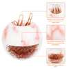 MultiBey Magnetic Paper Clip Holder, Marble Pink Paper Clip Dispenser for Desk, Round Cute Paperclip Organzier, 28mm, 100pcs Rose Gold Clips per Box