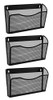 EASEPRES 3 Single Pocket Mesh Hanging File Organizer, Vertical Wall Mounted Magazine File Holder, Mount Basket Mail Paper Document Folder Organizing