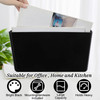 Tenceur 10 Pcs Single Pocket Wall Mount File Holder Black Plastic Wall Pocket with Screws and Tape Hanging File Organizer Letter Holder for Home Lett