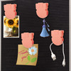BOXOB 24pcs Cubicle Clips for Fabric Walls, Plastic Stainless Steel Push Pin Clips Fabric Panel Pins Cubicle Hooks Accessories for Hanging Photos, No