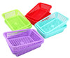 Jucoan 20 Pack Classroom Storage Baskets,10 x 7 x 2.5 Inch Colorful Stackable Desktop Plastic Storage Organizer Tray, Pen Pencil Paper Organizer Tray