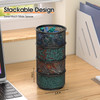 MaxGear Paper Clip Holder, Stackable PaperClip Organizer for Desk, 4 Pack Metal Mesh Paper Clip Holders with Non-Slip EVA Pad, Desk dispensers for Of
