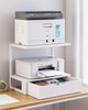 IBUYKE 2 Tier Desktop Printer Stand,Printer Table with Storage Shelf,Multi-Purpose Desk Organizer for Folders,Books,for Fax Machine, Scanner,Home Off