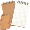 Jutom 2 Pcs Mini Pocket Notebooks Bulk 3x5 Graph Paper Top Spiral Notebook 120 Pages 80 Gsm Mini Grid Notepads Small Memo Pads for Home Classroom Off