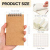 Jutom 2 Pcs Mini Pocket Notebooks Bulk 3x5 Graph Paper Top Spiral Notebook 120 Pages 80 Gsm Mini Grid Notepads Small Memo Pads for Home Classroom Off