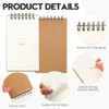 Jutom 2 Pcs Mini Pocket Notebooks Bulk 3x5 Graph Paper Top Spiral Notebook 120 Pages 80 Gsm Mini Grid Notepads Small Memo Pads for Home Classroom Off