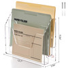 DINGHUO Acrylic Hanging Wall File Folder Organizer for Desk, Clear 3 Tier Document Paper Magazine Holder for Home, Office Organization, School - 1 Pa
