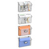 X-cosrack 4-Tier Hanging Wall File Holder Vertical Wall Mount Metal Wall File Organizer with Tag Slot Document Magazine Rack Mail Organizer for Offic