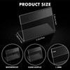 Teling 3.5 x 2.5 Inch Acrylic Business Card Holder Slant Back Sign Holders Clear Name Display Mini Acrylic Stands l Shaped Display Stand for Classroo