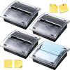 4 Pcs Pop up Sticky Notes Dispenser Sticky Note Holder Black Base Clear Top for 3 x 3 Inches Pad Holder for Acrylic Memo Organizer Fits Reminder Scho
