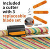 2 PC Wrapping Paper Cutter with 3 Replaced Blade, Adapt for Any Diameter Wrapping Paper Roll, Antislip Silicone Hold Touch Surface, Cut Efficient Str