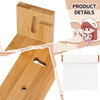 SMAODSGN 12 Inch Wooden Easel Paper Roll Holder Wall Mount Kraft Paper Roll Holder Brown Paper Roll Butcher Paper Dispenser for Kitchen DIY Office Sc
