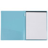 JAM PAPER Plastic Padfolio - 9 1/2 x 12 1/4 - Blue - Pad Holder Sold Individually