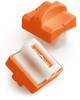 Firbon 2Pcs Refill Blades for A4 A5 Paper Cutter, Spring-Loaded Safeguard Design Replacement Blade for Paper Trimmers (Orange)