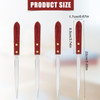 4pcs Wood Handle Letter Openers, Stainless Steel Office Letter Opener Knife Pointed Tip Sword Envelope Slitters Lightweight Mail Opener Tool for Offi