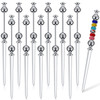 Outus 12 Pieces Beaded Metal Letter Opener Envelope Knife Beadable Letter Opener Stainless Steel Slitter for Gift Office Home DIY Supplies(Silver)