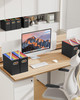 Oterri Cardboard File Organizer Box for Hanging File Folders Letter Size,File Box for Computer Desk,File Cabinet,Working Home,Office,Classroom (Black
