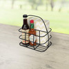 Spectrum Diversified Condiment Caddy/Napkin Holder, Black, Condiment Holder Table Stand Caddy