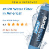 Camco Tastepure RV Water Filter - Advanced RV Inline Water Filter with Flexible Hose Protector - GAC & KDF Filtration - Made in USA - Camping Essenti