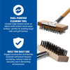 Carlisle FoodService Products Wood Oven Grill Brush & Scraper with Handle, 30 Inches, Natural