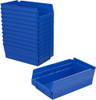 Akro-Mils 30130 Plastic Shelf Bins, Heavy Duty Storage Bins for Garage, Closet, and Drawer Organization, 12" x 6-1/2" x 4", Blue, 12-Pack
