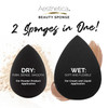 Aesthetica Cosmetics Beauty Sponge Blender - Latex Free and Vegan Makeup Sponge Blender - For Powder, Cream or Liquid Application - One Piece Make Up
