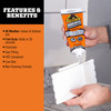 Gorilla Heavy Duty Construction Adhesive, White Glue, 7 Ounce Squeeze Tube (Pack of 1) - Gap Filling and Waterproof