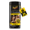 Meguiars Gold Class Rich Leather Wipes - Leather Car Cleaning Wipes that Offer Conditioning and UV Protection, Rich Moisturizers Help Prevent Leathe