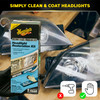 Meguiar's Two Step Car Headlight Restoration Kit, Headlight Cleaner Restores Clear Car Plastic and Protects from Re-Oxidation, Includes Coating and C