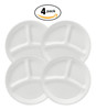 Corelle Livingware Divided Dinner Plate, 10-1/4-Inch, Winter Frost White - Pack of 4 Plates