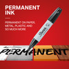 Sharpie Permanent Markers, Large, Chisel Tip, Black, 4 Count - Marks on Paper, Plastic, Metal, and More