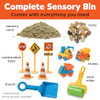 Creativity for Kids Sensory Bin: Construction Zone Playset - Preschool Learning Activities, Excavator Toys for Boys Ages 3-5+, Outdoor Toys and Gifts