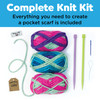 Creativity for Kids Learn to Knit Pocket Scarf - DIY Knitting Kit for Beginners, Kids Craft Kit