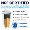 ZeroWater Official Replacement Filter - 5-Stage 0 TDS Water Filter Replacement IAPMO Certified to Reduce Lead, Chromium, and PFOA/PFOS 4-Pack