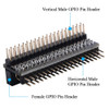GeeekPi Micro Connectors 40-pin GPIO 1 to 2 Expansion Board for Raspberry Pi, 2 x 20-pin Strip Dual Male Header Double Row Straight GPIO Connector Pi