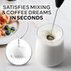 Zulay Kitchen Powerful Milk Frother Wand With 2 Duracell Batteries - Ultra Fast Handheld Drink Mixer - Electric Whisk Foam Maker for Coffee, Lattes,