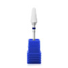 Rolabling Ceramic Nail Drill Bit White Flame Nail Drill Bit for Electric Drill Manicure Machine Nail Salon Tool (Medium Blue)
