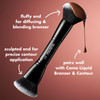 e.l.f. Liquid Bronzer & Contour Duo Brush, Silky Highly Pigmented Formula with Dual-ended Makeup Brush, Synthetic Bristles, 100% Vegan and Cruelty-Fr