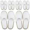 BERGMAN KELLY - Spa Slippers - Disposable Indoor House Slippers - Closed Toe House Shoes for Men & Women - Value Pack Hotel Indoor Shoes for Guests -