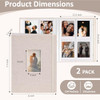 vivinin 2PCS Polaroid Photo Album, 2x3 Inch Pockets Mini Photo Album for 104 Pockets Hold 208 Pictures, Linen Hardcover Polaroid Album Book for Photo