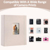 vivinin 2PCS Polaroid Photo Album, 2x3 Inch Pockets Mini Photo Album for 104 Pockets Hold 208 Pictures, Linen Hardcover Polaroid Album Book for Photo