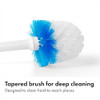 OXO Good Grips Compact Toilet Brush & Canister, Toilet Bowl Brush and Holder with Automatic Canister Door, Bathroom and Small Spaces Cleaning Supplie