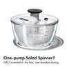OXO Good Grips Glass Salad Spinner - Large 6.22-Qt Lettuce & Fruit Washer, Borosilicate Glass Bowl, BPA-Free, Easy Pump
