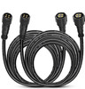 Nilight 2 Pack 10FT 4 Pin RGB Cable Cord for 4 and 8 Pods Multi Color Underglow Rock Light Kits Wheel Well Lights Extension Wire,2 Years Warranty