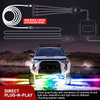 Nilight 2 Pack 10FT 4 Pin RGB Cable Cord for 4 and 8 Pods Multi Color Underglow Rock Light Kits Wheel Well Lights Extension Wire,2 Years Warranty