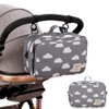 MOMIGO Baby Diaper Caddy Tote Baby Stroller Bag Nursery Storage Bin for Wipes & Toys Mini Diaper Bag for Outdoor (Grey Cloud)