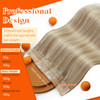 Sunny Hair Wire Hair Extensions Real Human Hair Softness 18 Inch 85G Color 16/22 Golden Blonde Highlights Medium Blonde Invisible Transparent Line Ad
