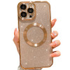 MGQILING Magnetic for iPhone 13 Pro Max 6.7 inch Glitter Case, Luxury Plating Cute Bling Clear Phone Case, Compatible with MagSafe for Women Girls wi